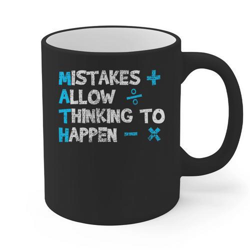 Vintage Math Teacher Saying Graphic Print Coffee Mug - teacherstshirts.com UK