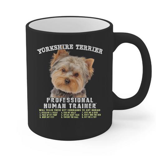 Yorkshire Terrier Yorkie Dog Professional Human Trainer Graphic Print Coffee Mug - Bostonterriersmerch.com