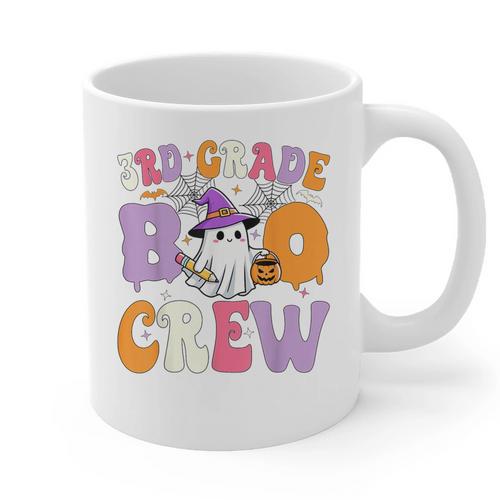 3rd Grade Boo Crew Spooky Third Grade Halloween Teacher Graphic Print Coffee Mug - teacherstshirts.com AU