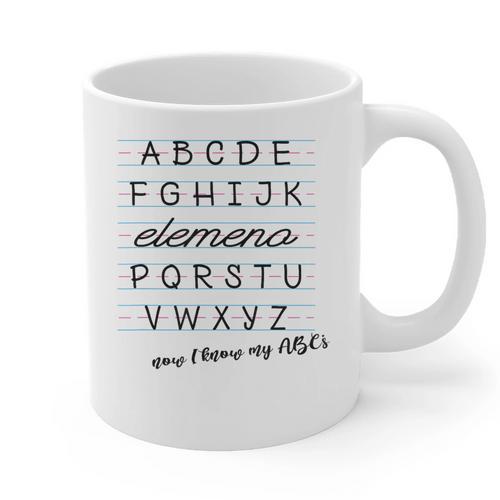 ABC Elemeno Shirt Alphabet Kindergarten Preschool Teacher Graphic Print Coffee Mug - teacherstshirts.com
