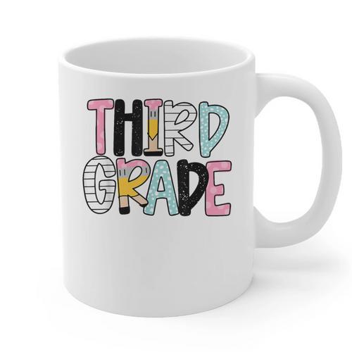 Back To School Third Grade Teacher First Day Of 3rd Grade Graphic Print Coffee Mug - teacherstshirts.com