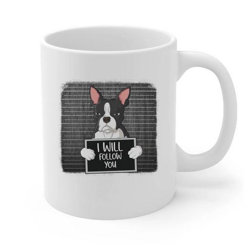 Boston Terrier Mug Shot Guilty Dog Graphic Print Coffee Mug - Bostonterriersmerch.com