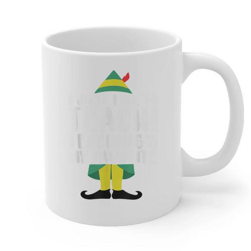 Duble2t I Just Like To Teach Teachings My Favorite Elf Teacher -Adults & -Kids Red Short Sleeve Graphic Print Coffee Mug - teacherstshirts.com CA