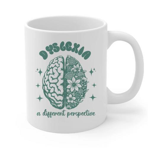 Dyslexia A Different Perspective Dyslexia Specialist Teacher Graphic Print Coffee Mug - teacherstshirts.com UK