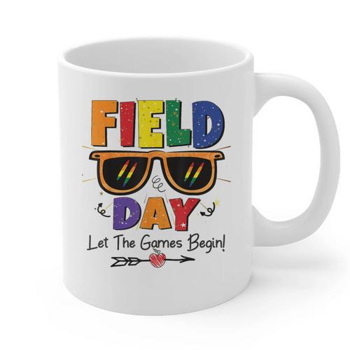 Field Day 2025 Let The Games Begin Kids Boys Girls Teachers Graphic Print Coffee Mug - teacherstshirts.com DE