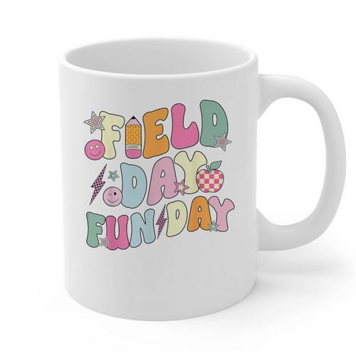 Field Day Fun Day Last Day Of School Teacher Student Graphic Print Coffee Mug - teacherstshirts.com UK