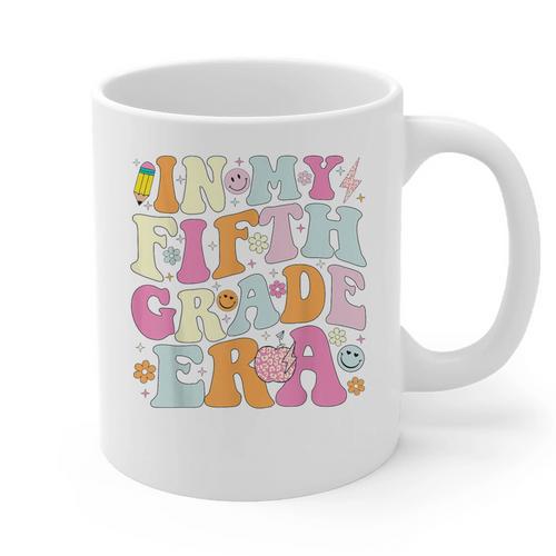 In My Fifth Grade Era 5th Grade Era Teacher Back To School Graphic Print Coffee Mug - teacherstshirts.com UK