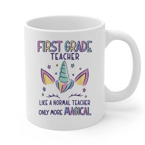 First Grade Teacher Definition Graphic Print Coffee Mug - teacherstshirts.com UK