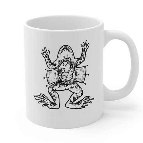 Frog Dissection Biology Anatomy Lab Science Teacher Graphic Print Coffee Mug - teacherstshirts.com CA