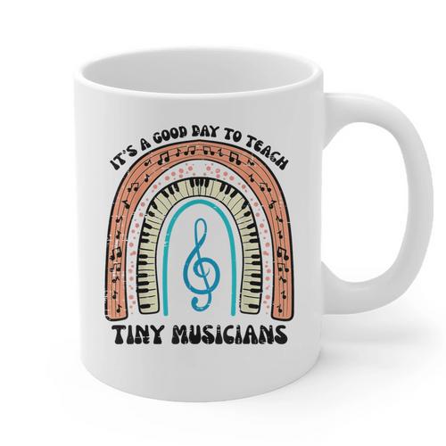 Good Day To Teach Tiny Musicians Piano Music Teacher Women Graphic Print Coffee Mug - teacherstshirts.com AU