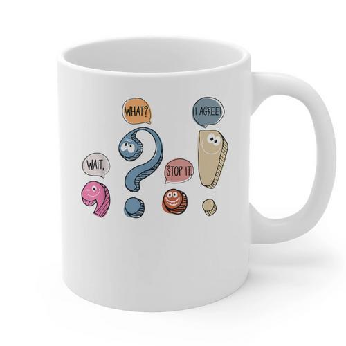 Grammar Teacher Punctuation For English Teacher Men Women Graphic Print Coffee Mug - teacherstshirts.com