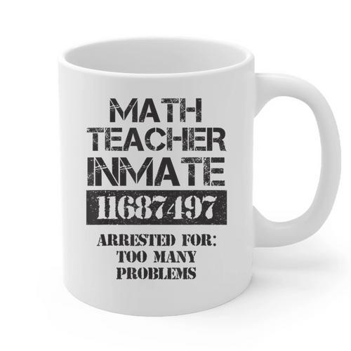 Halloween Math Teacher Prisoner Costume Graphic Print Coffee Mug - teacherstshirts.com