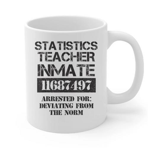 Halloween Statistics Teacher Prisoner Costume Graphic Print Coffee Mug - teacherstshirts.com