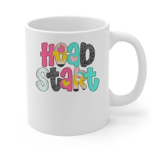 Head Start Team Homeschool Teacher Headstart Back To School Graphic Print Coffee Mug - teacherstshirts.com DE