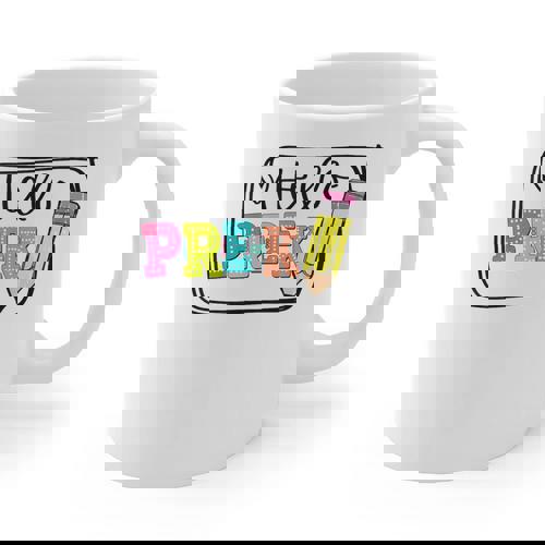 Hello Pre-K Team Preschool Teacher Kids Back To School Graphic Print Coffee Mug - teacherstshirts.com