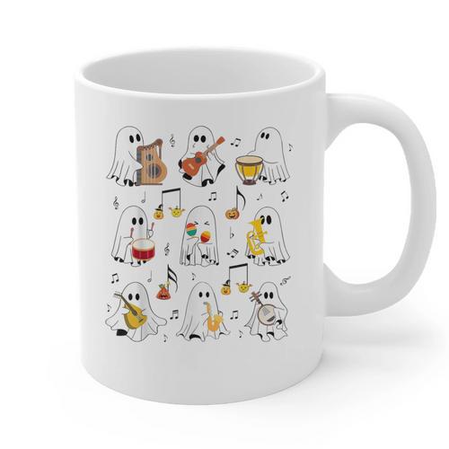 It's A Bootiful Day To Make Music Ghost Teacher Graphic Print Coffee Mug - teacherstshirts.com AU