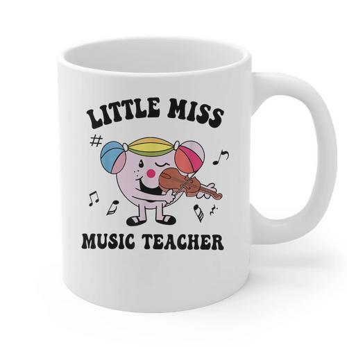 Little Miss Music Teacher Music Teacher Team Graphic Print Coffee Mug - teacherstshirts.com AU