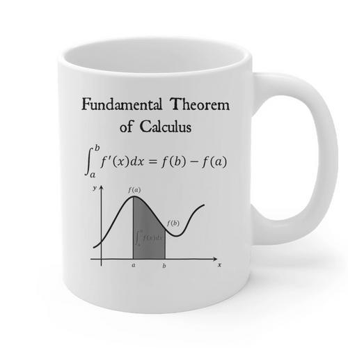 Nerdy Fundamental Theorem Of Calculus Math Teacher Geek Graphic Print Coffee Mug - teacherstshirts.com