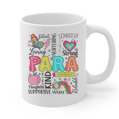 Para Paraprofessional Paraeducator Teacher Back To School Graphic Print Coffee Mug - teacherstshirts.com AU