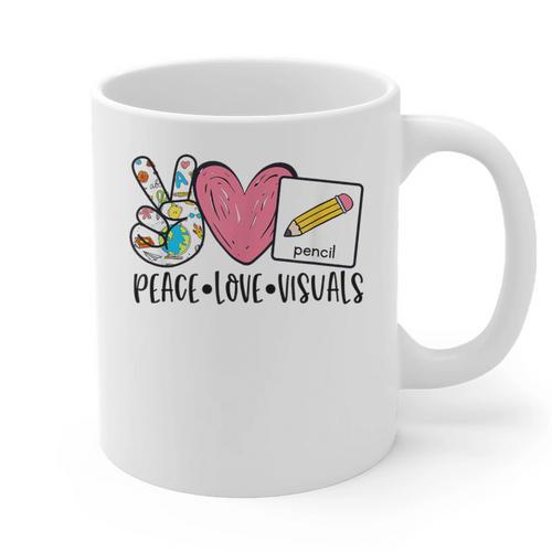 Peace Love Visuals Special Education Teacher Dream Team Graphic Print Coffee Mug - teacherstshirts.com