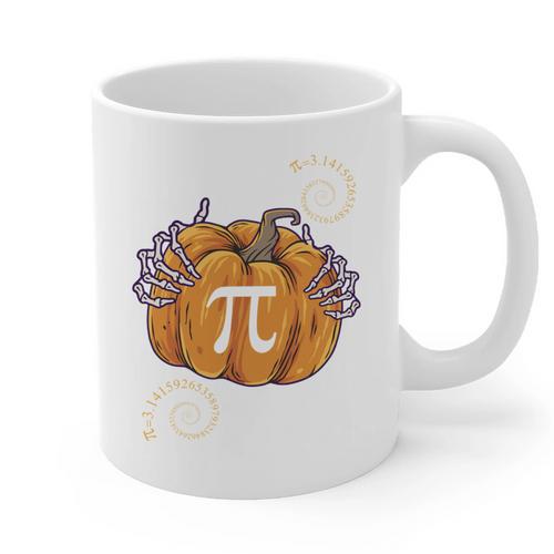 Pi Day Pumpkin Pi Math Teacher Halloween Costume Graphic Print Coffee Mug - teacherstshirts.com CA