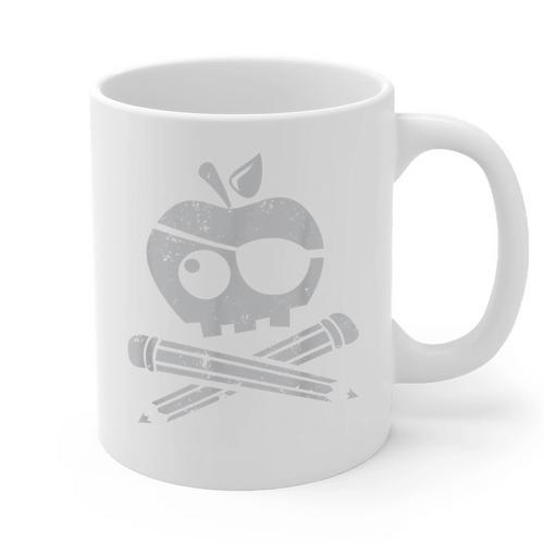 Pirate Teacher Graphic Print Coffee Mug - teacherstshirts.com