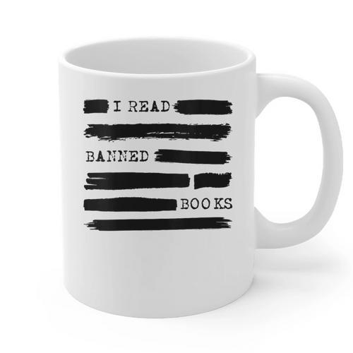 I Read Banned Books Banned Books Week Librarian Teacher Graphic Print Coffee Mug - teacherstshirts.com AU
