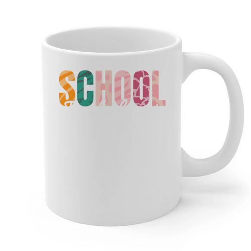 School Psychologist Rainbow Psychology Teacher Graphic Print Coffee Mug - teacherstshirts.com