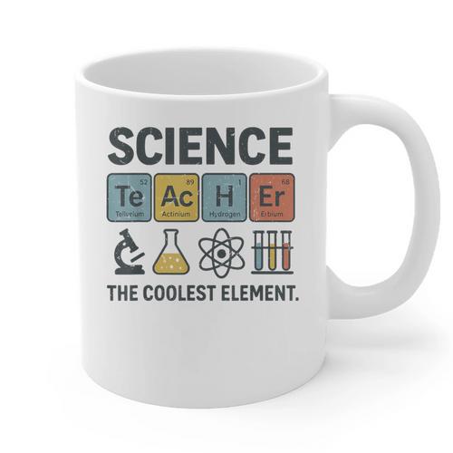Science Teacher Periodic Table Jokes Chemistry Pun Graphic Print Coffee Mug - teacherstshirts.com DE