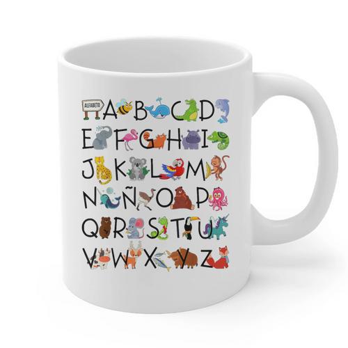 SPANISH ALPHABET MAESTRA SPANISH TEACHER Graphic Print Coffee Mug - teacherstshirts.com UK