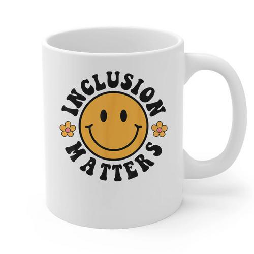 Special Education Teacher Autism Awareness Inclusion Matters Graphic Print Coffee Mug - teacherstshirts.com AU