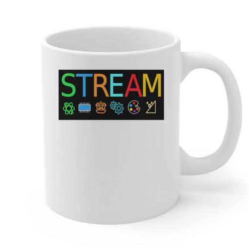 Stream Technology Robotics Shirt For Teachers And Students Premium Tri-Blend Graphic Print Coffee Mug - teacherstshirts.com UK
