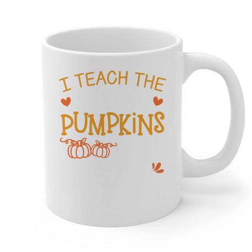 I Teach The Cutest Pumpkins In The Patch Shirt Teacher Graphic Print Coffee Mug - teacherstshirts.com