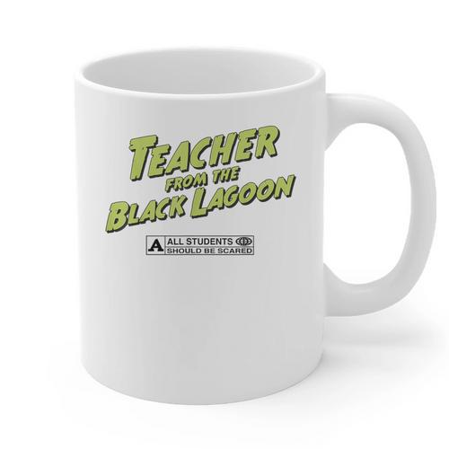 Teacher Halloween Tshirt Teacher From The Lagoon Men Women Graphic Print Coffee Mug - teacherstshirts.com UK