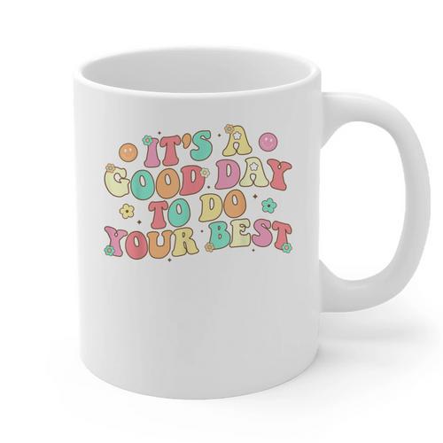 Teacher Testing Shirt It's A Good Day To Do Best Groovy Graphic Print Coffee Mug - teacherstshirts.com