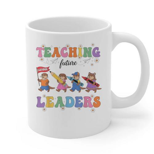 Teaching Future Leaders Otter Back To School Teacher Graphic Print Coffee Mug - teacherstshirts.com