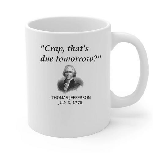 Thomas Jefferson USA History Teacher Student Graphic Print Coffee Mug - teacherstshirts.com