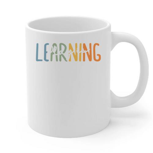 Vintage Play Is Learning Back To School Toddler Teacher Graphic Print Coffee Mug - teacherstshirts.com UK