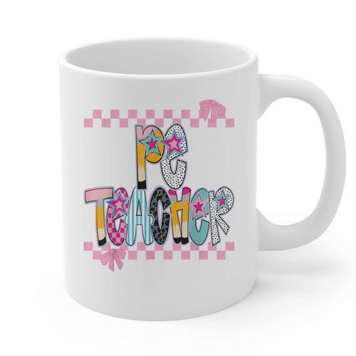 Women PE Teacher Back To School Physical Education Teacher Graphic Print Coffee Mug - teacherstshirts.com