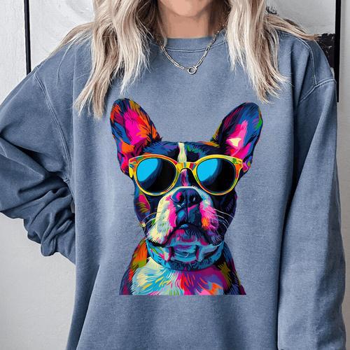 Boston Terrier Lovers Pop Art Boston Terrier Comfort Colors Sweatshirt - Bostonterriersmerch.com