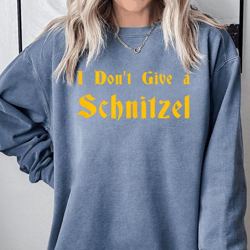 I Don't Give a Schnitzel T-Shirt Comfort Colors Sweatshirt - Bostonterriersmerch.com
