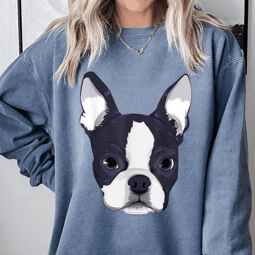Kids Boston Terrier Dog For Women And Girls Comfort Colors Sweatshirt - Bostonterriersmerch.com