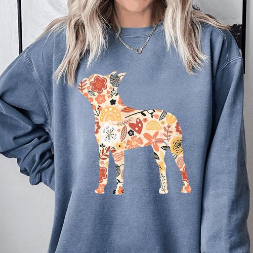 Vintage Floral Boston Terrier For Dog Lover Comfort Colors Sweatshirt - Bostonterriersmerch.com
