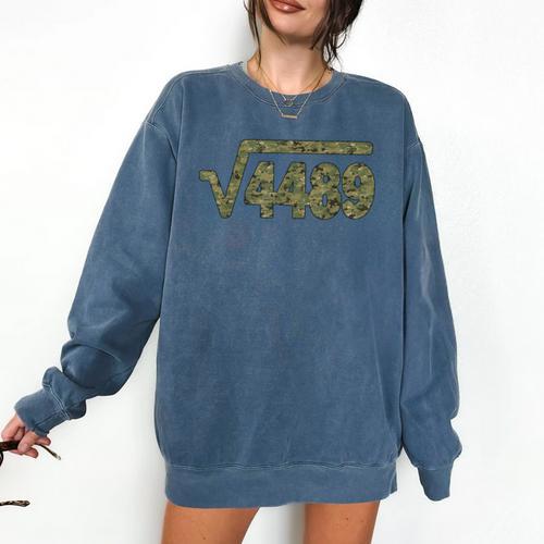 6 7 Army Pattern Meme Square Root 4489 Slang Math Teacher Comfort Colors Sweatshirt - teacherstshirts.com CA