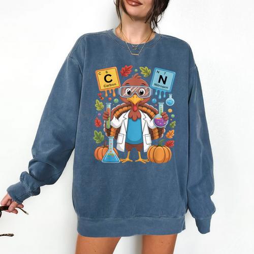 67 Chemistry Science Teacher Periodic Table Thanksgiving Comfort Colors Sweatshirt - teacherstshirts.com AU