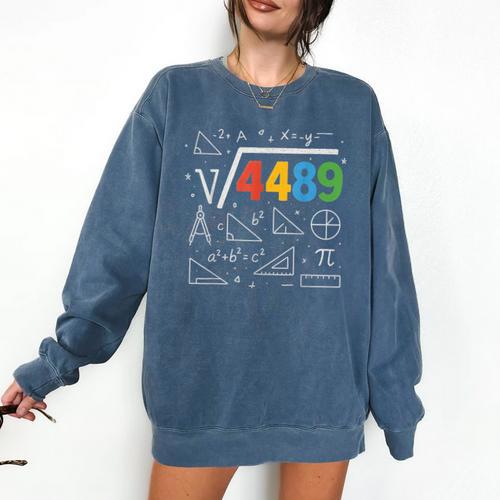 67 Meme Square Root 4489 Slang Six Seven Math Teacher Comfort Colors Sweatshirt - teacherstshirts.com AU