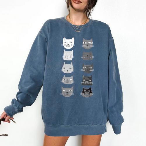 Cat Themed Artist Value Scale Educational Art Teacher Comfort Colors Sweatshirt - teacherstshirts.com CA
