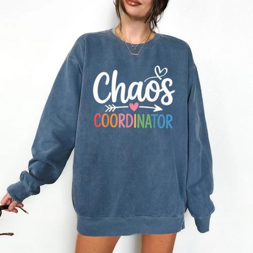 Chaos Coordinator Teacher Student Back To School 2025 Comfort Colors Sweatshirt - teacherstshirts.com CA