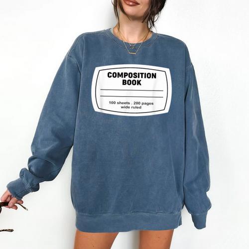 Composition Notebook Halloween Costume Teacher Student Comfort Colors Sweatshirt - teacherstshirts.com CA