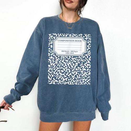 Composition Notebook Matching Group Halloween Teachers Comfort Colors Sweatshirt - teacherstshirts.com AU